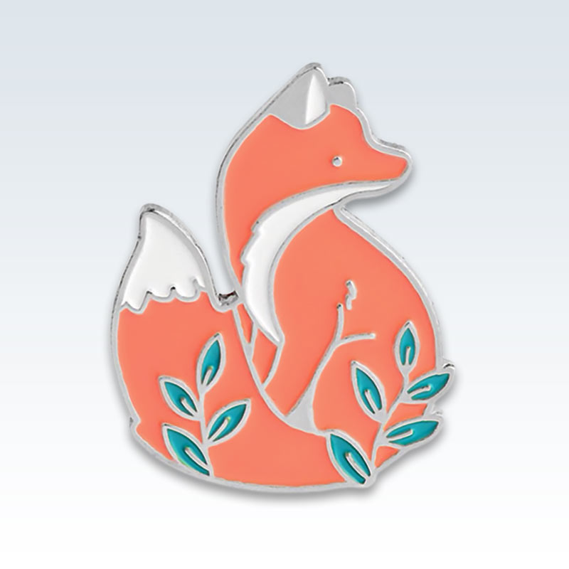 Foxy Orange Lapel Pin