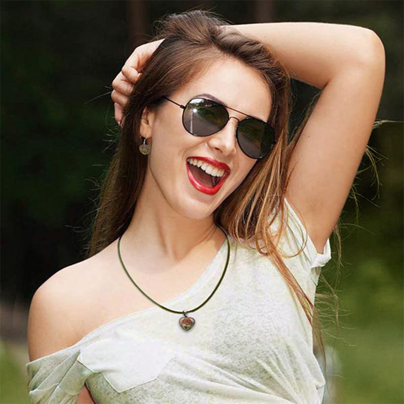 Wearing Waxed Cotton Cord Necklace