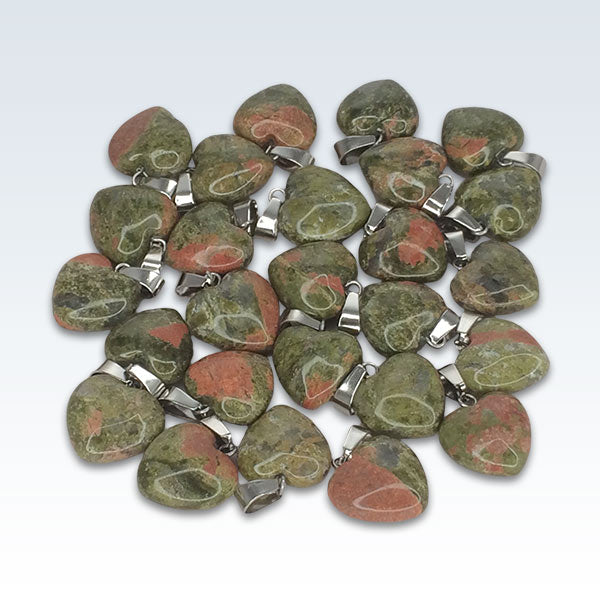 Green Stone Hearts