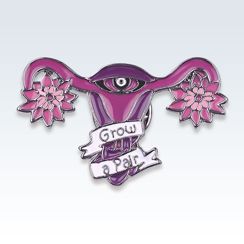 Grow Ovaries Lavender Enamel Lapel Pin