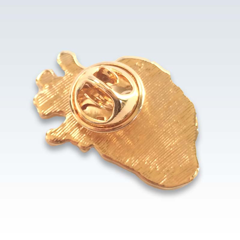 Colorful Enamel Heart Lapel Pin Back