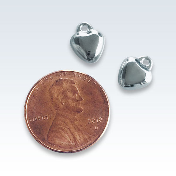 Tiny Hearts Charms Size