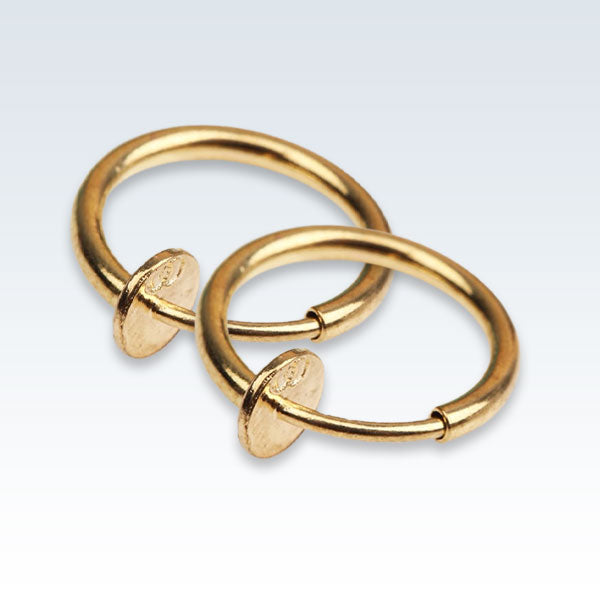 Hoop Clip-On Earrings Gold