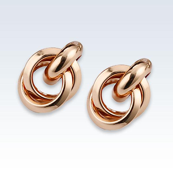 Interlock Ellipse Earrings Gold main image 0