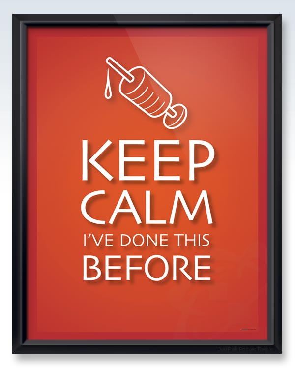 Keep Calm Done This Before DeuPair Pocket Frame