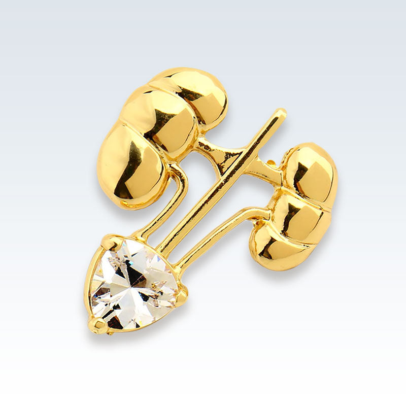 Gold Kidneys Lapel Pin