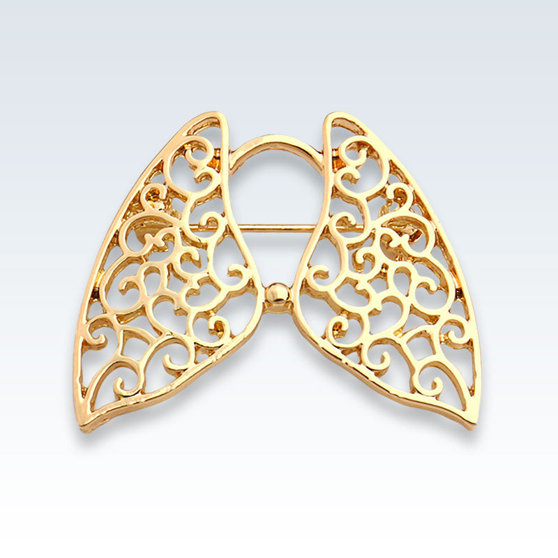Hollow Lungs Gold Lapel Pin