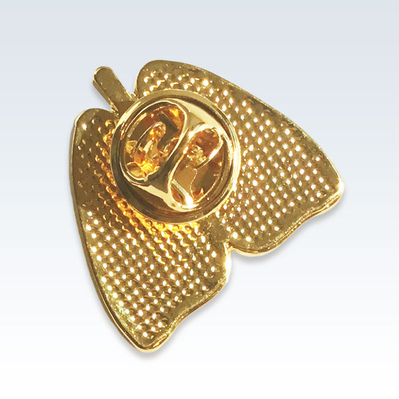 White Enameled Lungs Lapel Pin BAck
