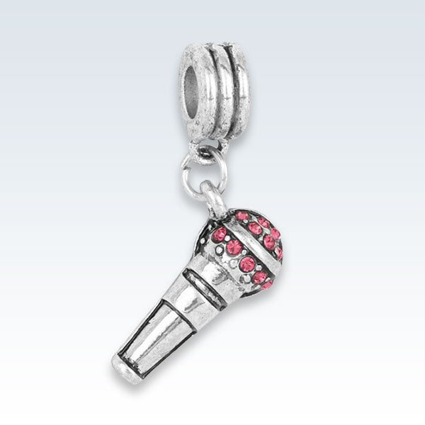Microphone Metal Charm