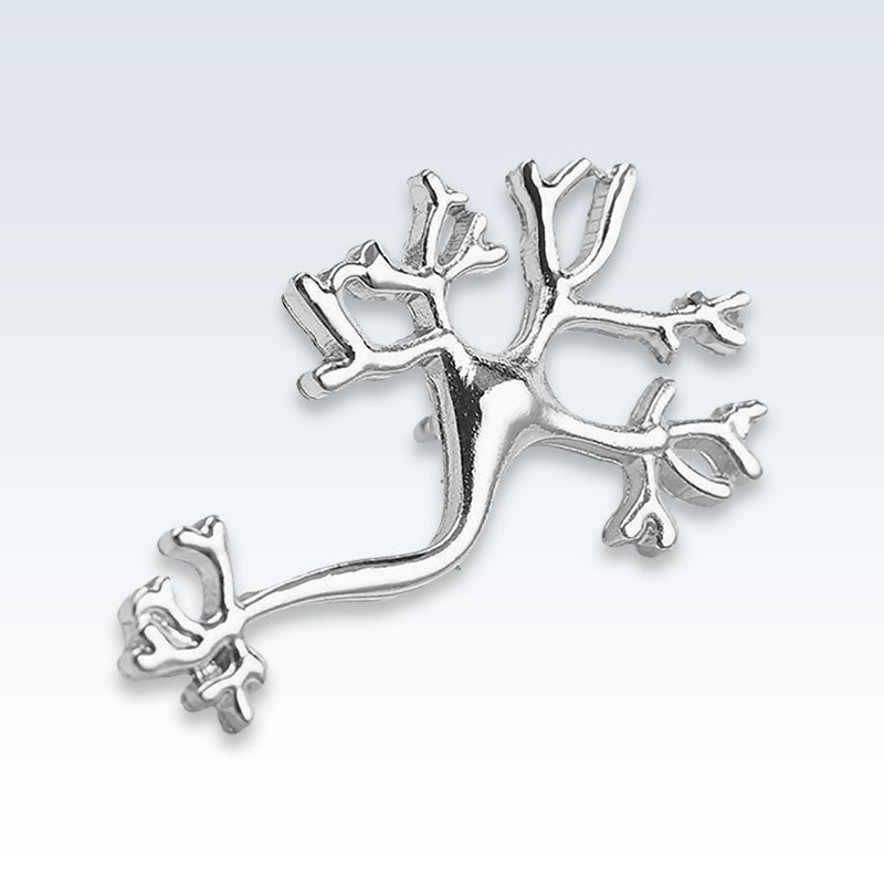 Silver Neuron Lapel Pin