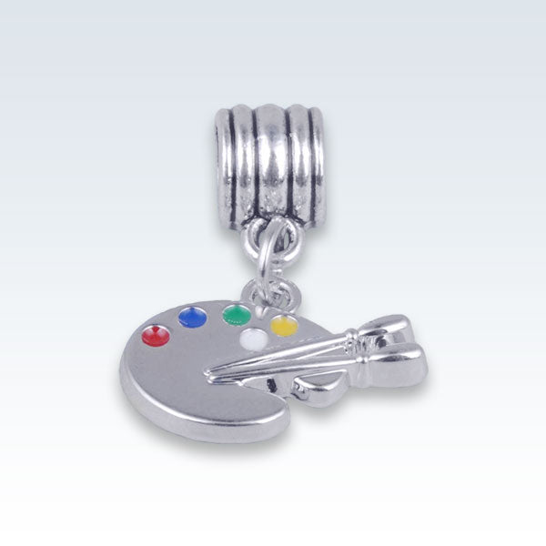 Artists Paint Pallet Silver Alloy Charm