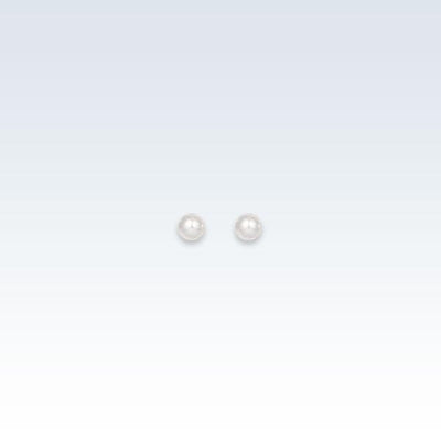 0.8mm Pearl White Earring Studs