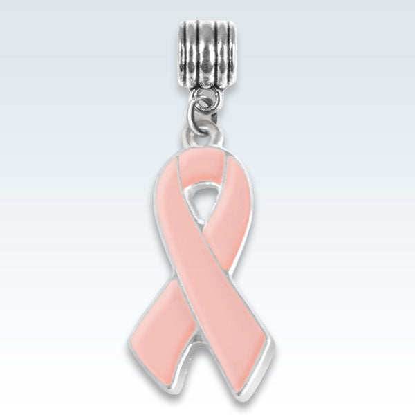 Awareness Ribbon Light Pink Metal Charm