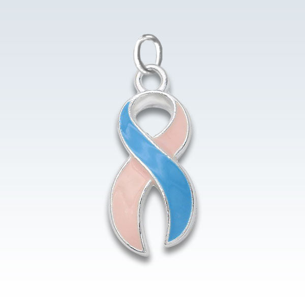 Pink and Blue Ribbon Awareness Charm