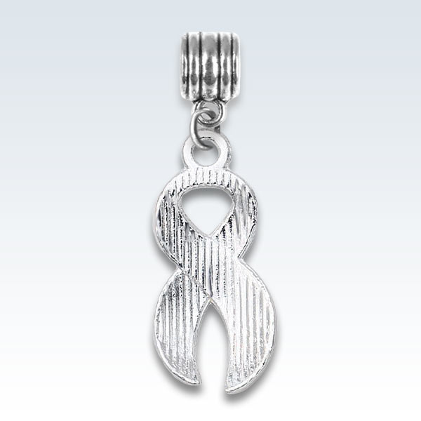 Autism Awareness Ribbon Metal Charm Back