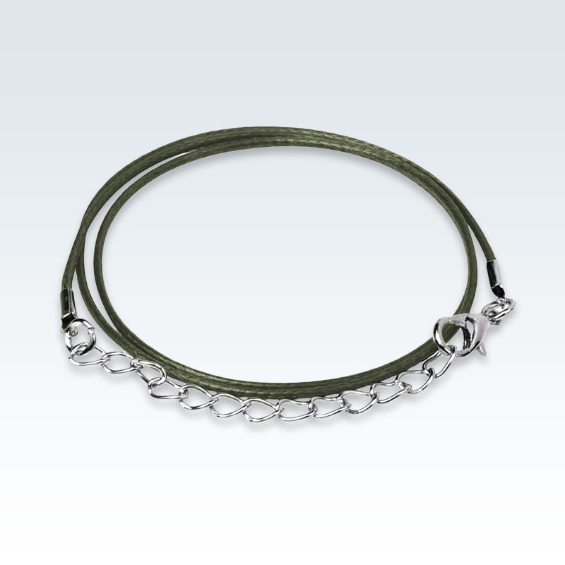 Green Waxed Cotton Cord Necklace