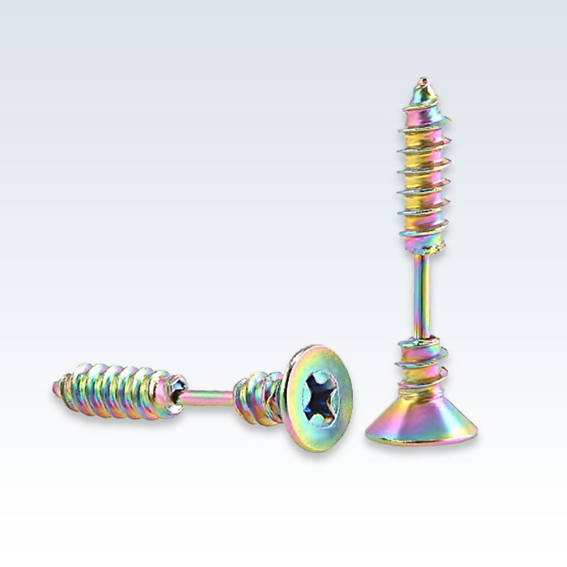 Multicolor Stainless Steel Screw Earring Studs