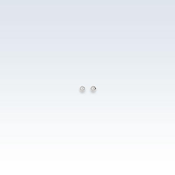 0.4mm Silver Bead Earring Studs
