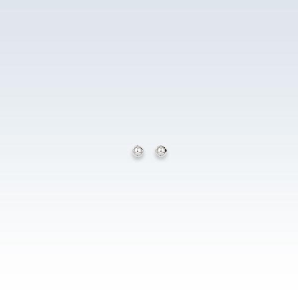 0.5mm Silver Bead Earring Studs