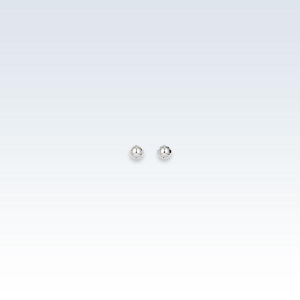0.6mm Silver Bead Earring Studs