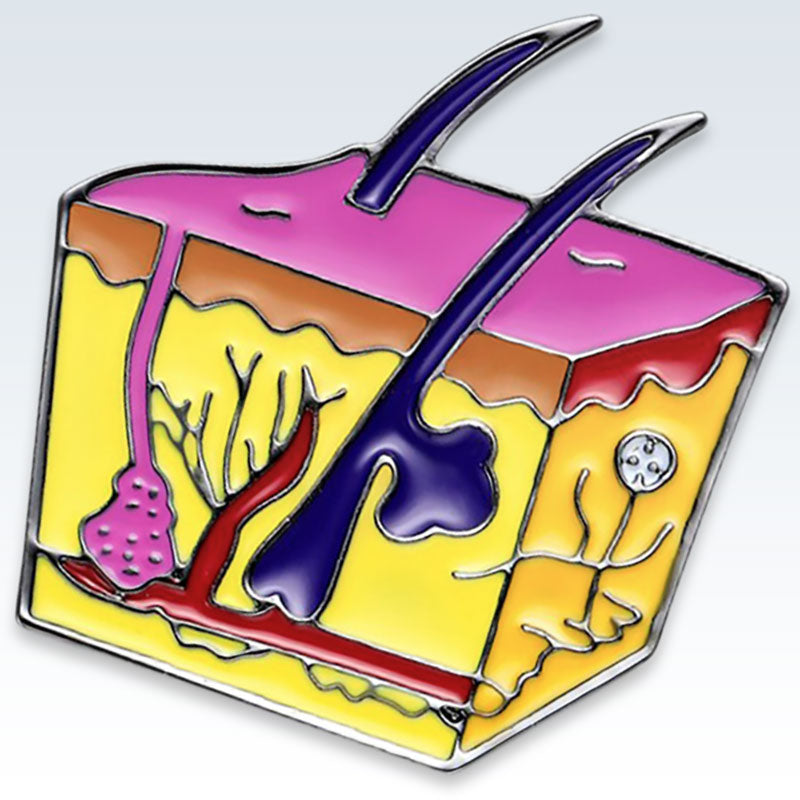 Dermatological Skin Lapel Pin Detail