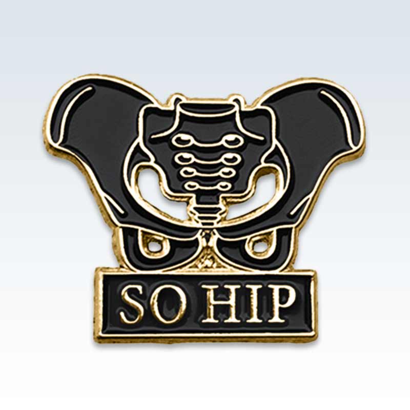 Black So Hip Lapel Pin