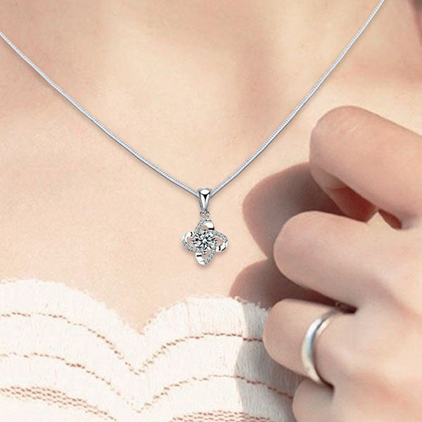 Star 18K White Gold Zirconia Necklace