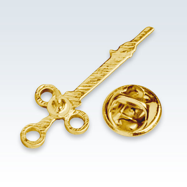 Syringe Gold Lapel Pin Back