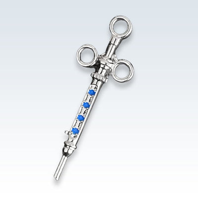 Syringe Silver Lapel Pin