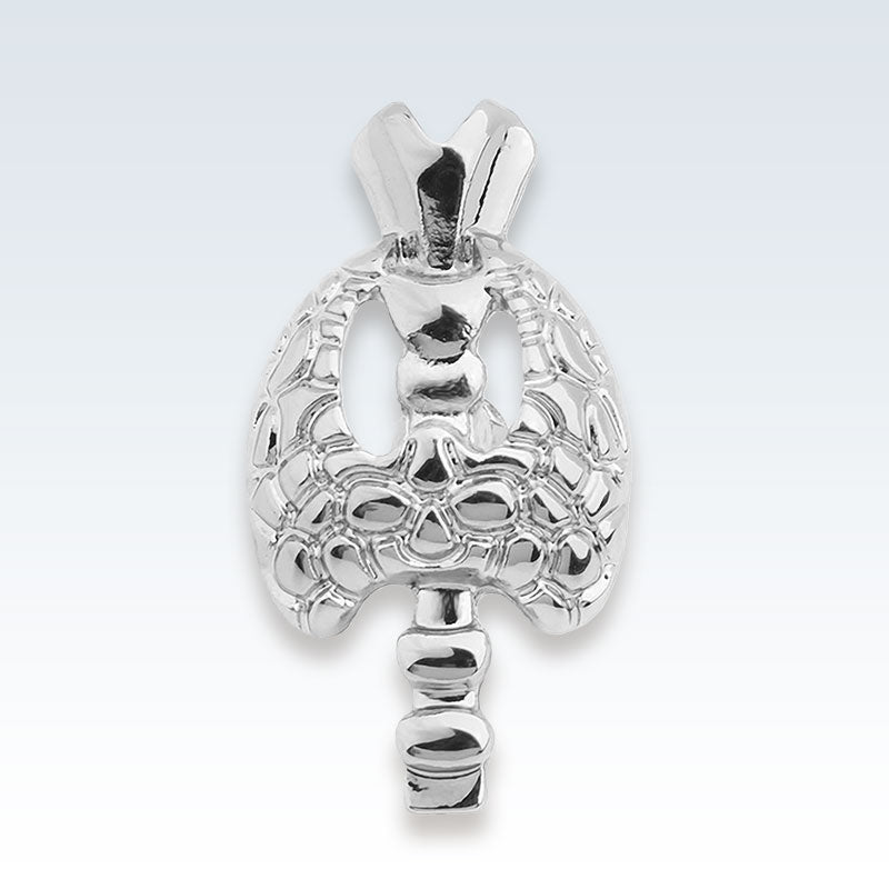 Silver Thyroid Lapel Pin
