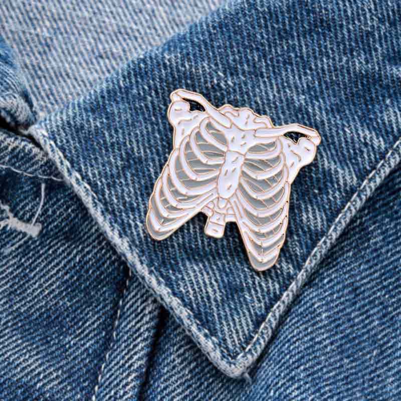 Wearing White Torso Anatomy Lapel Pin