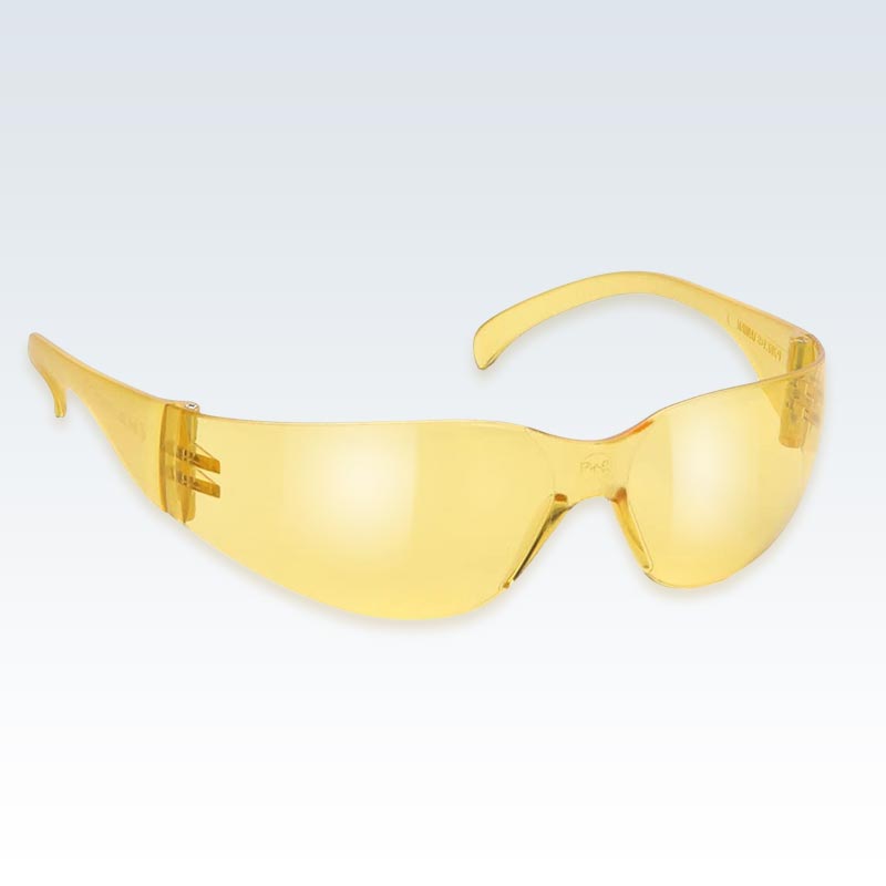 Yellow Anti-Scratch Safety Glasses