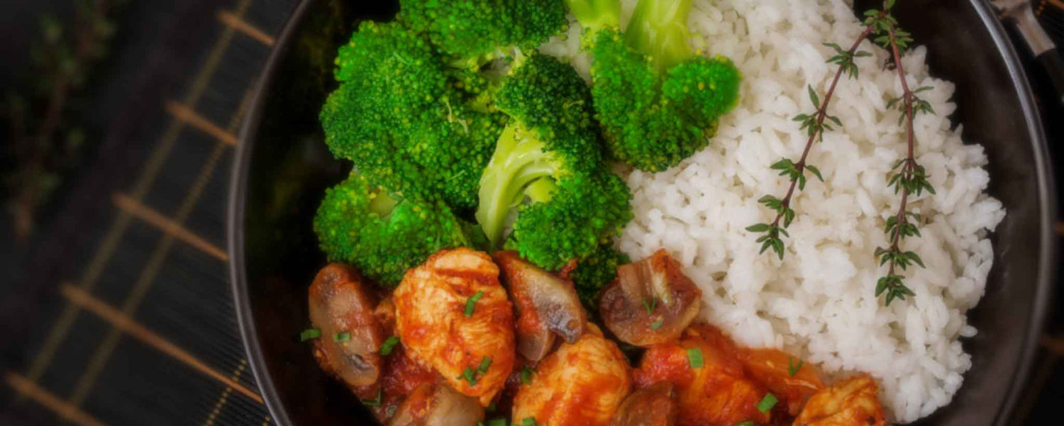 Broccoli, chicken and rice