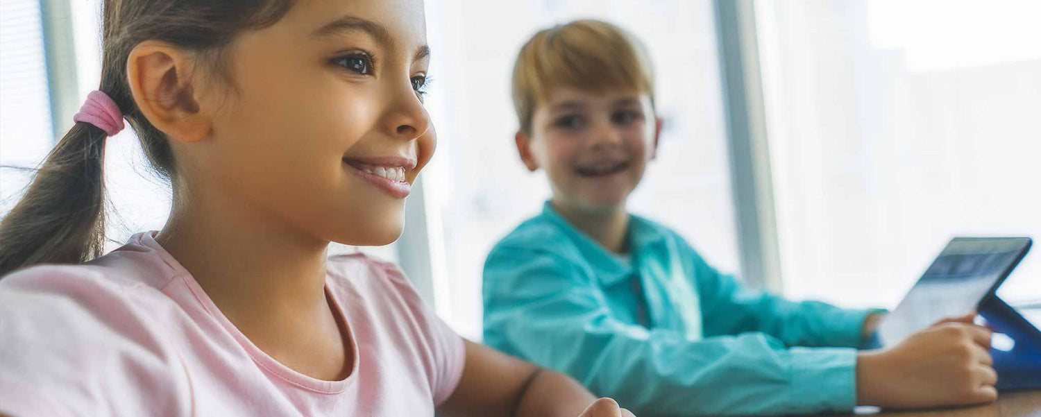 Children access internet at school