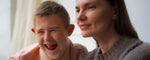 Mother with Down syndrome son