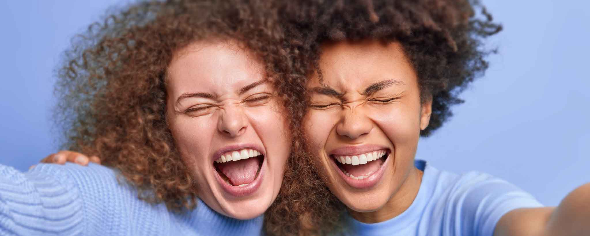 'Happy female faces'