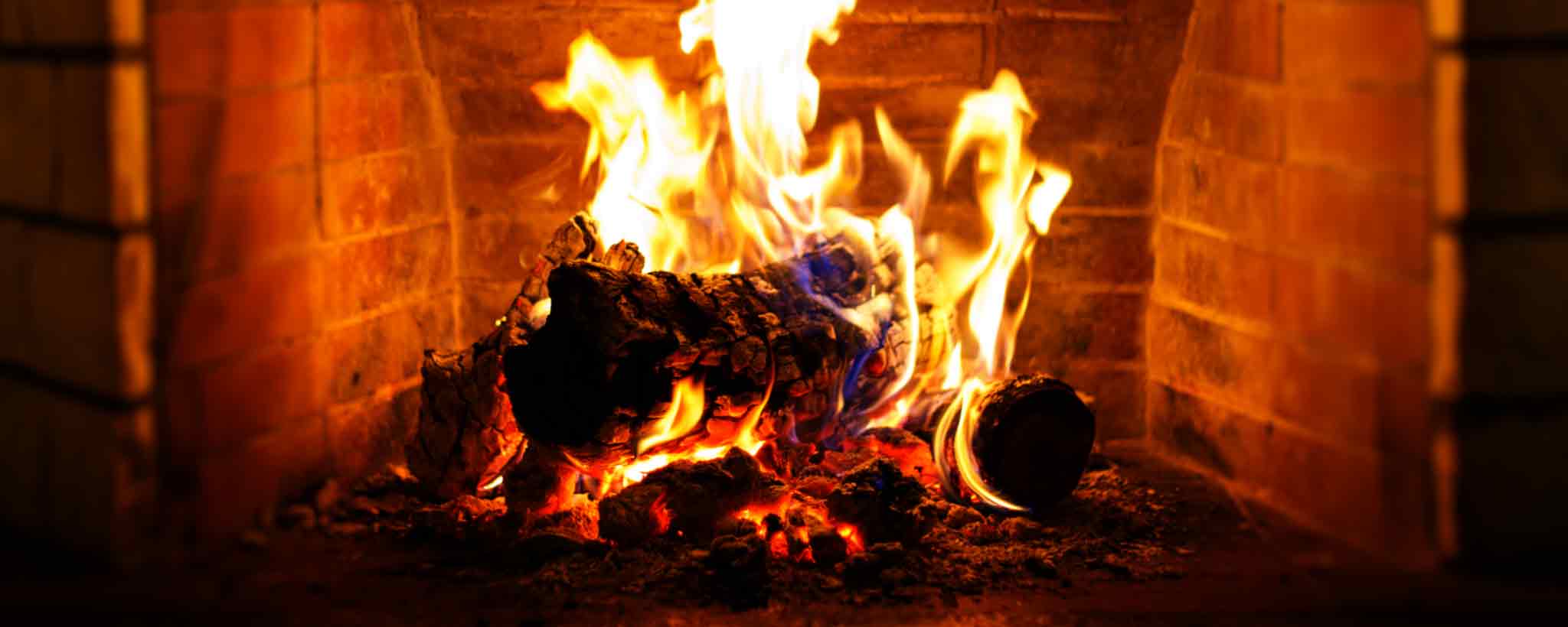 'Burning fireplace'