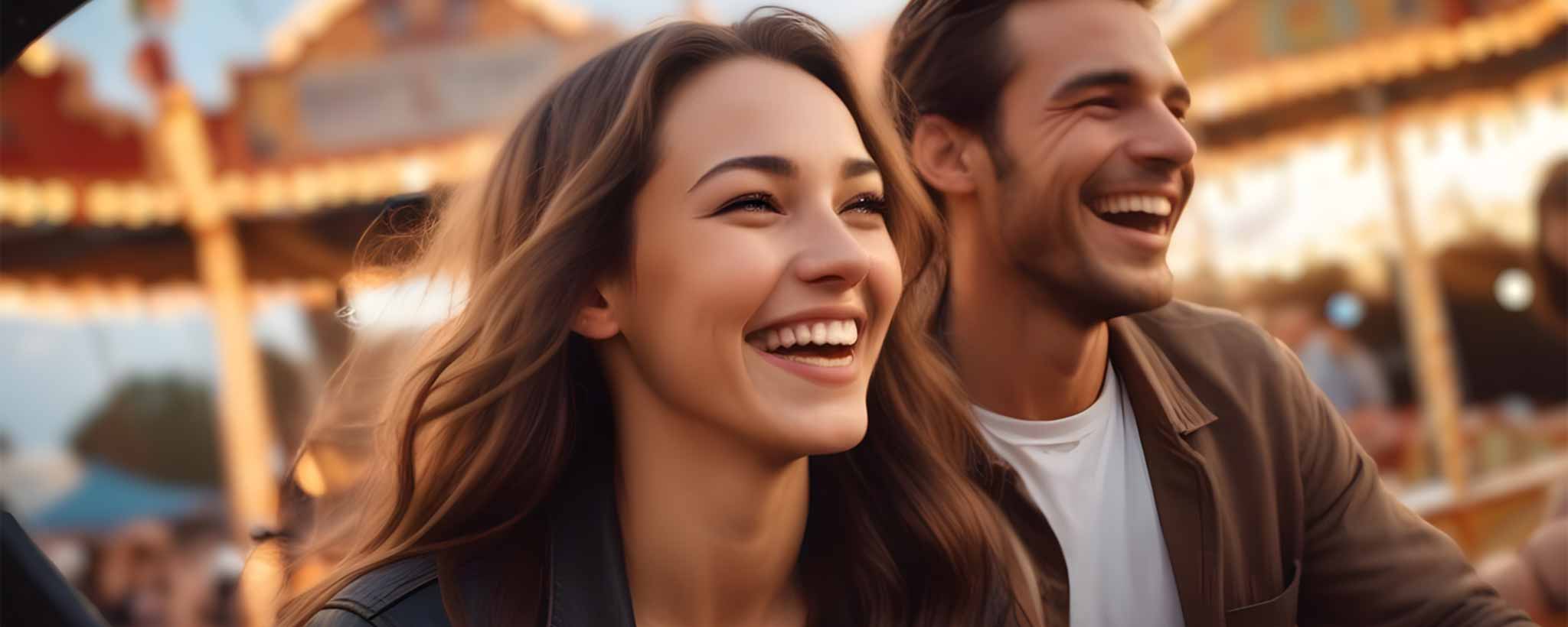 'Couple enjoying carnival (ai)'