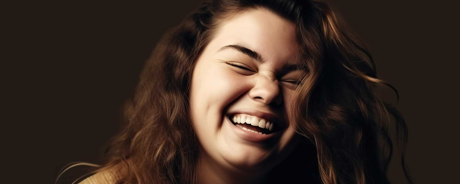 Smiling plus-size young lady. (ai)