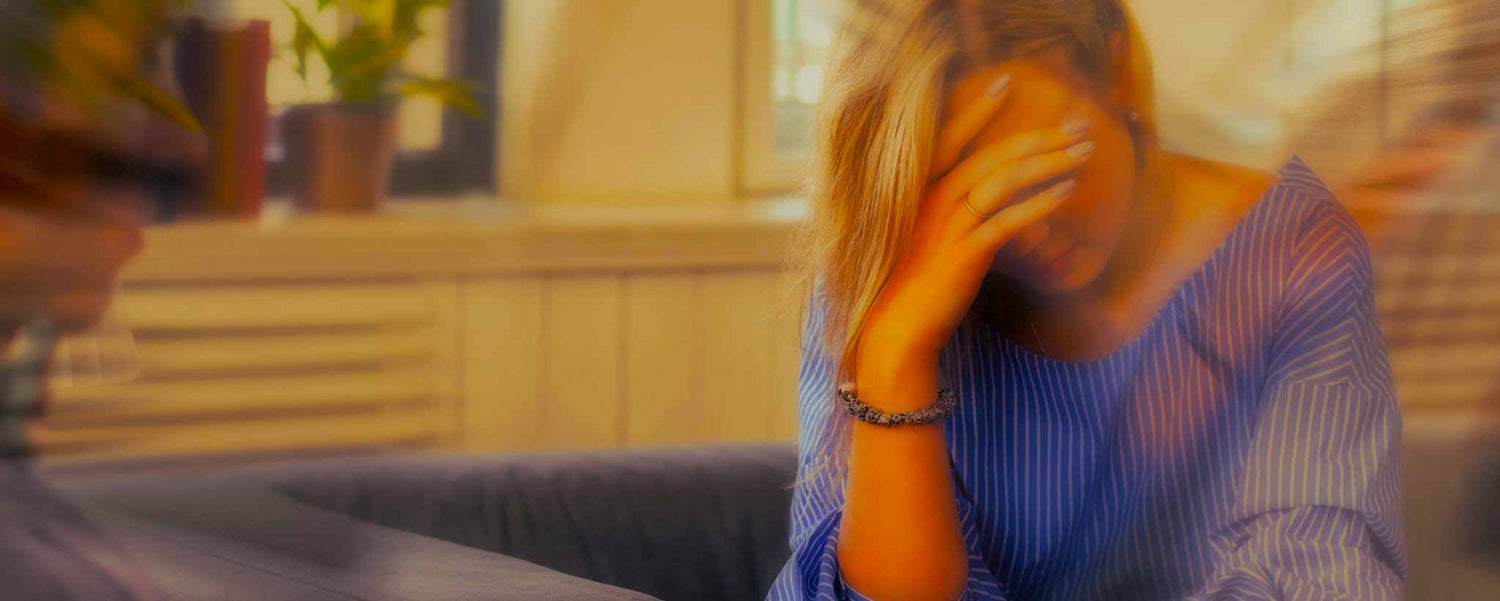 An upset female psych patient.