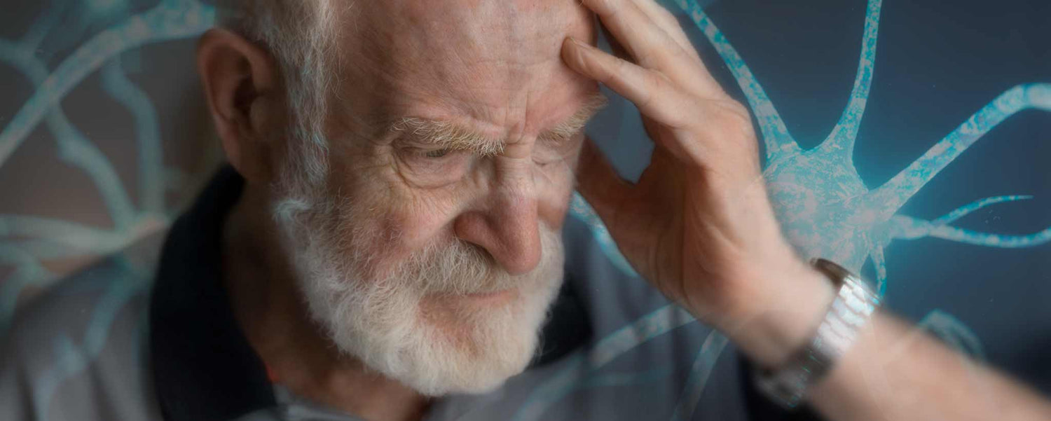 Senior man with Alzheimer's