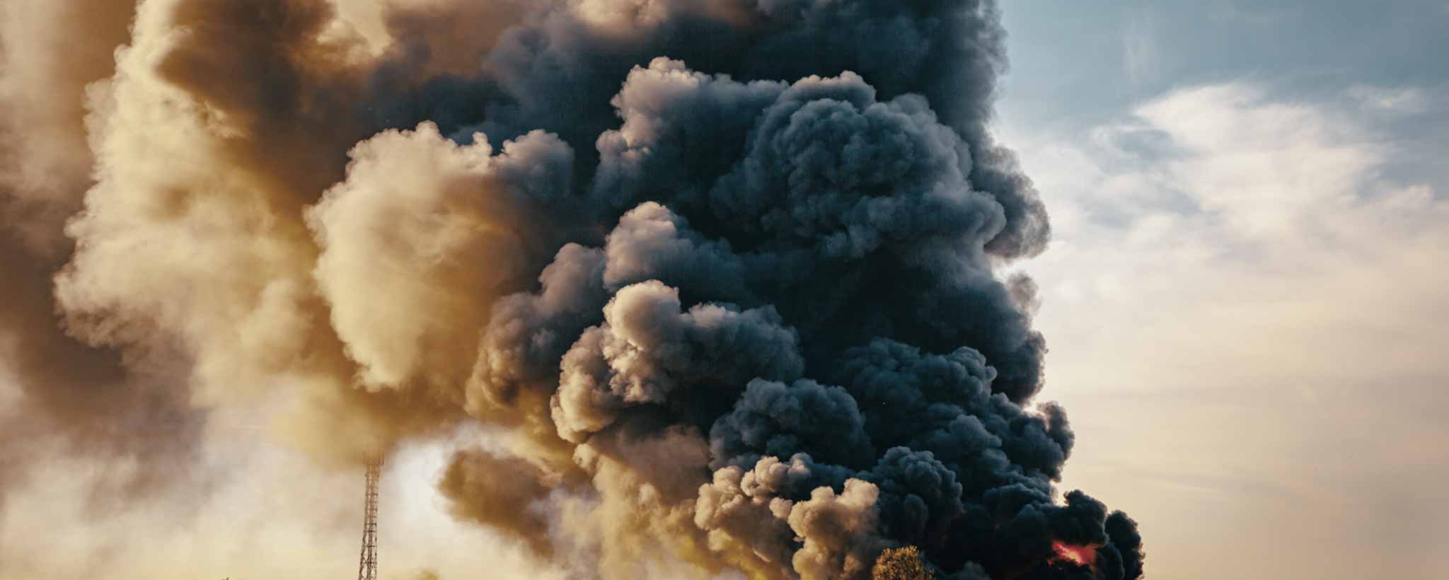 'Burning smoke column'