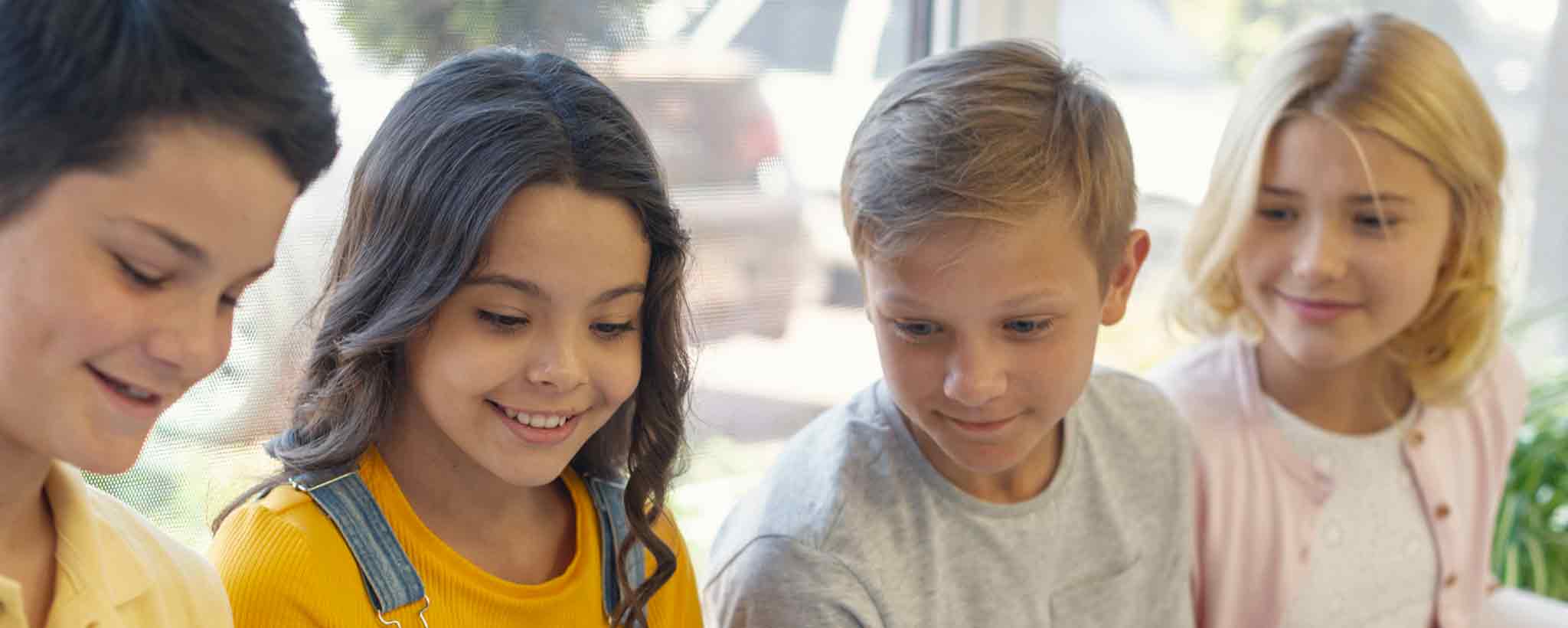Young students reading