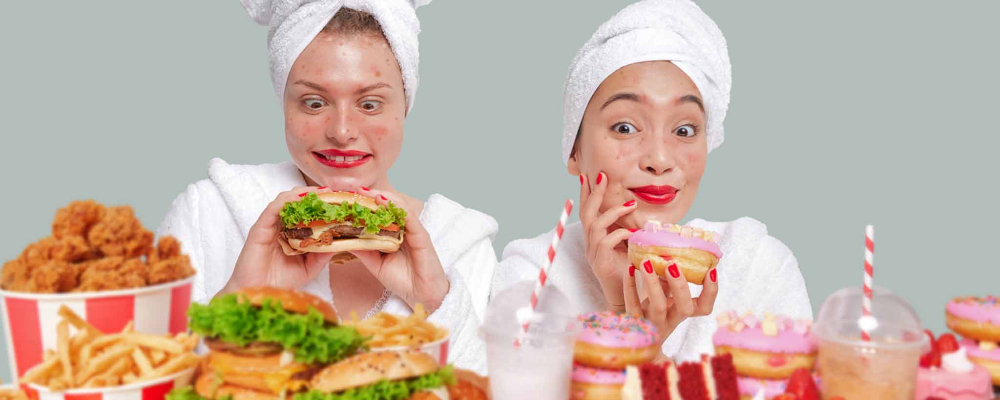 'Junk food facial breakouts'