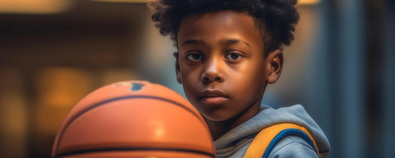 Young black basketball player (ai)