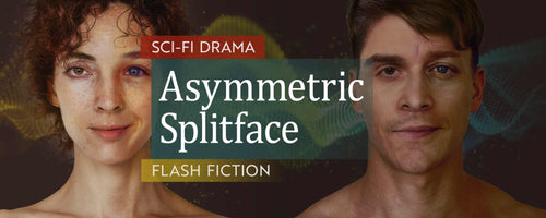 Two distorted human faces