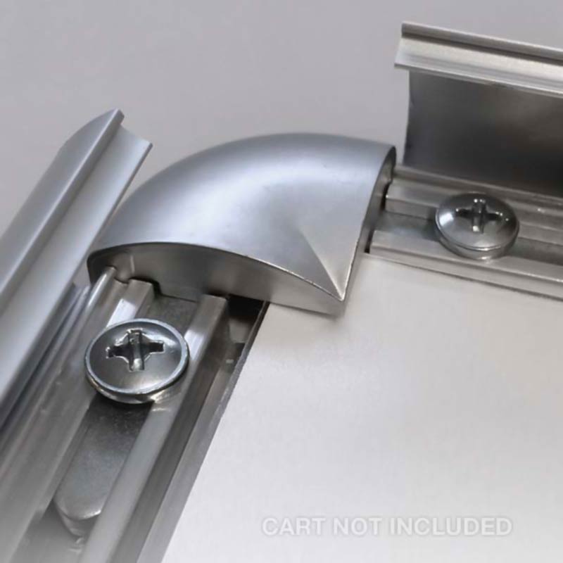 Round Corner Header Silver Frame