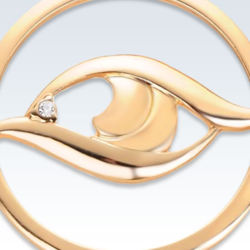 Gold Eye Lapel Pin Detail