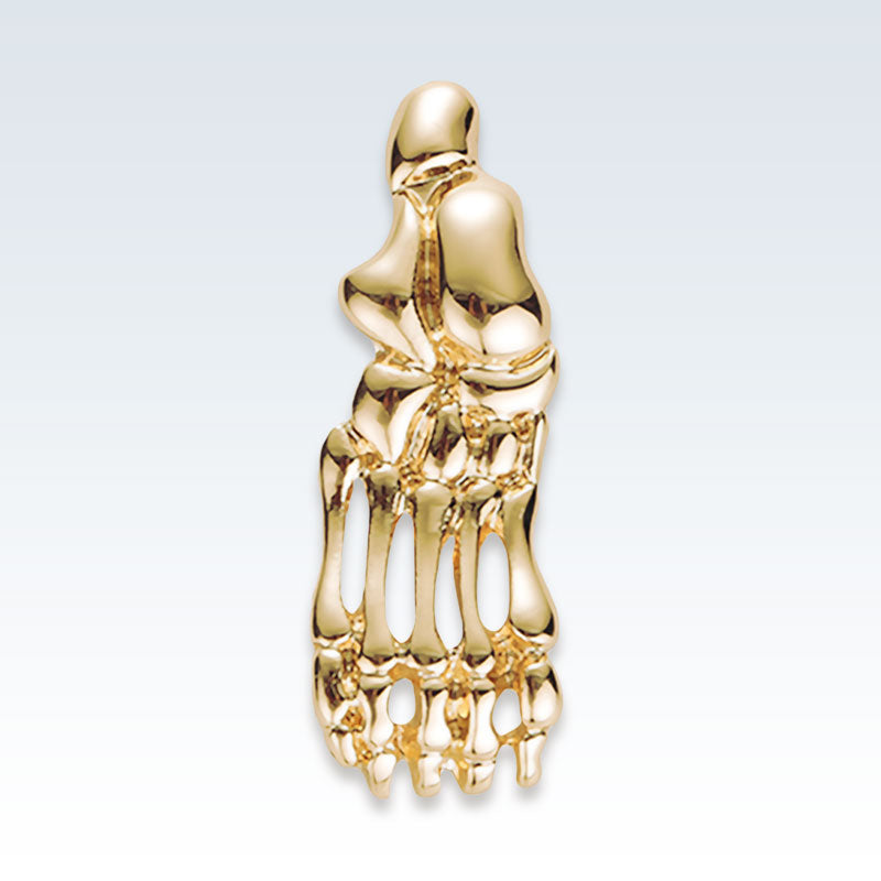 Anatomical Foot Bones Gold Lapel Pin