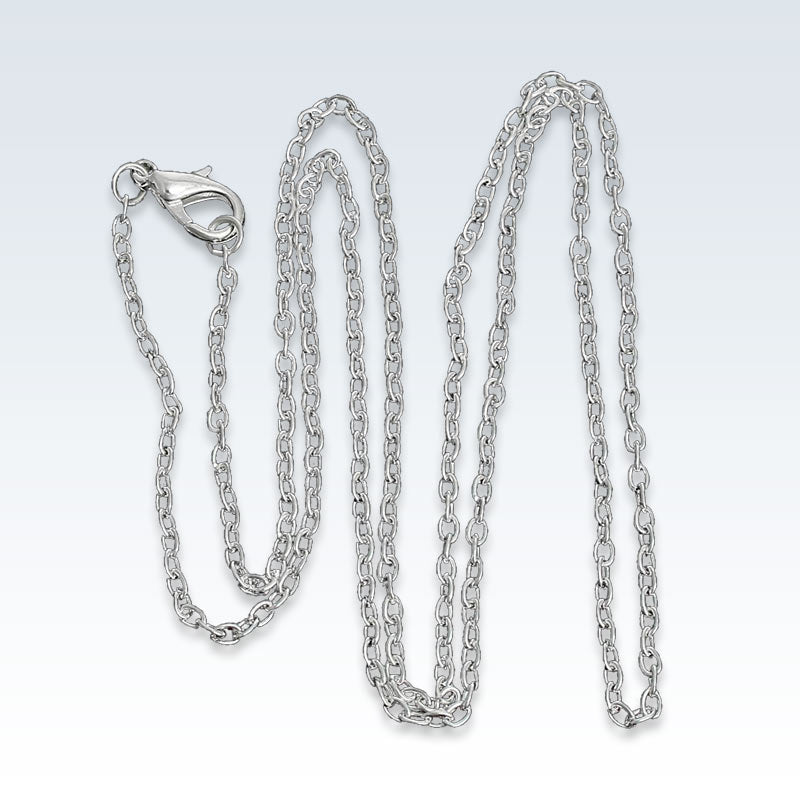 Silver-plated Thin Chain Necklace